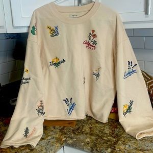 Madewell Cream Sweatshirt ; barely worn , size large